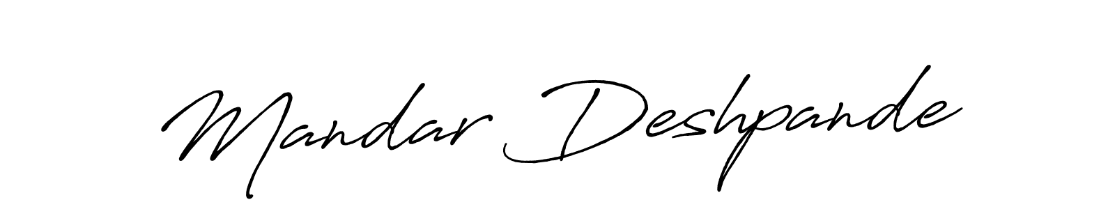 Make a beautiful signature design for name Mandar Deshpande. Use this online signature maker to create a handwritten signature for free. Mandar Deshpande signature style 7 images and pictures png