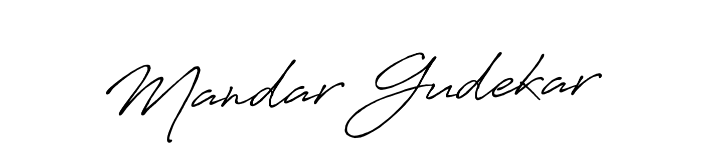 Antro_Vectra_Bolder is a professional signature style that is perfect for those who want to add a touch of class to their signature. It is also a great choice for those who want to make their signature more unique. Get Mandar Gudekar name to fancy signature for free. Mandar Gudekar signature style 7 images and pictures png