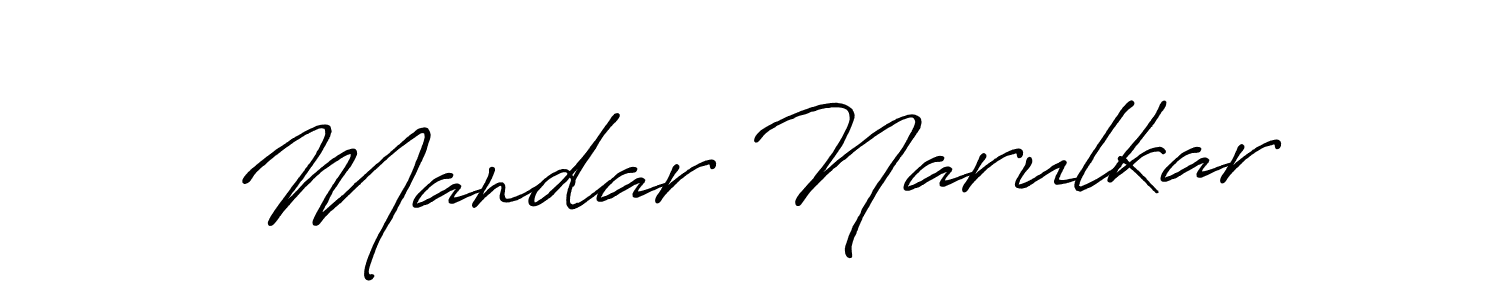 It looks lik you need a new signature style for name Mandar Narulkar. Design unique handwritten (Antro_Vectra_Bolder) signature with our free signature maker in just a few clicks. Mandar Narulkar signature style 7 images and pictures png