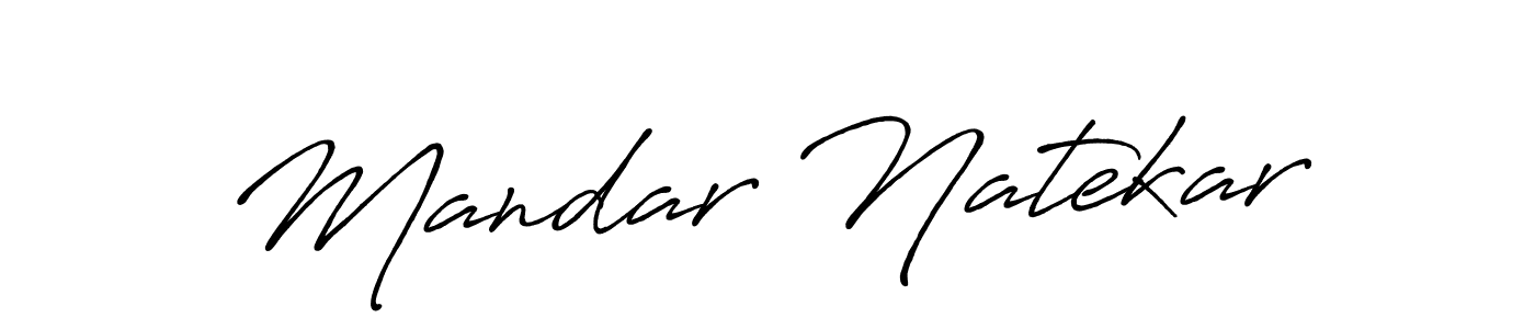 Also we have Mandar Natekar name is the best signature style. Create professional handwritten signature collection using Antro_Vectra_Bolder autograph style. Mandar Natekar signature style 7 images and pictures png