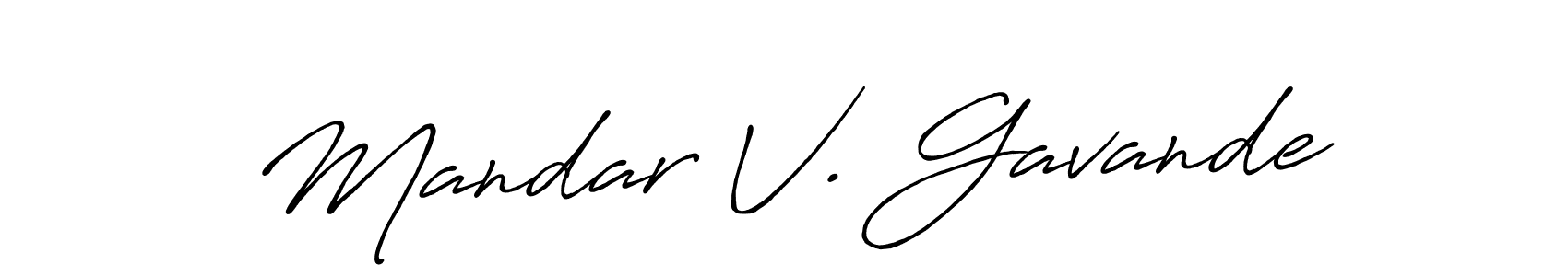 How to make Mandar V. Gavande signature? Antro_Vectra_Bolder is a professional autograph style. Create handwritten signature for Mandar V. Gavande name. Mandar V. Gavande signature style 7 images and pictures png