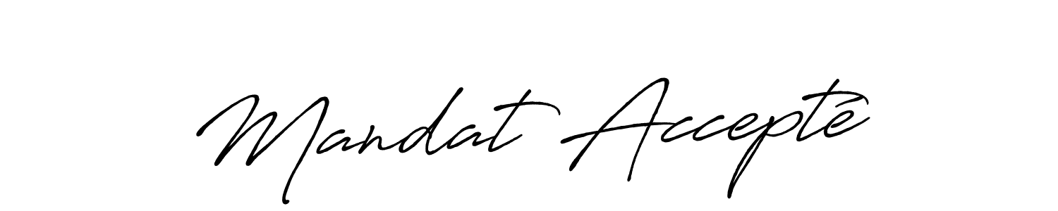 You can use this online signature creator to create a handwritten signature for the name Mandat Accepté. This is the best online autograph maker. Mandat Accepté signature style 7 images and pictures png