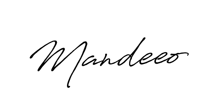 Use a signature maker to create a handwritten signature online. With this signature software, you can design (Antro_Vectra_Bolder) your own signature for name Mandeeo. Mandeeo signature style 7 images and pictures png