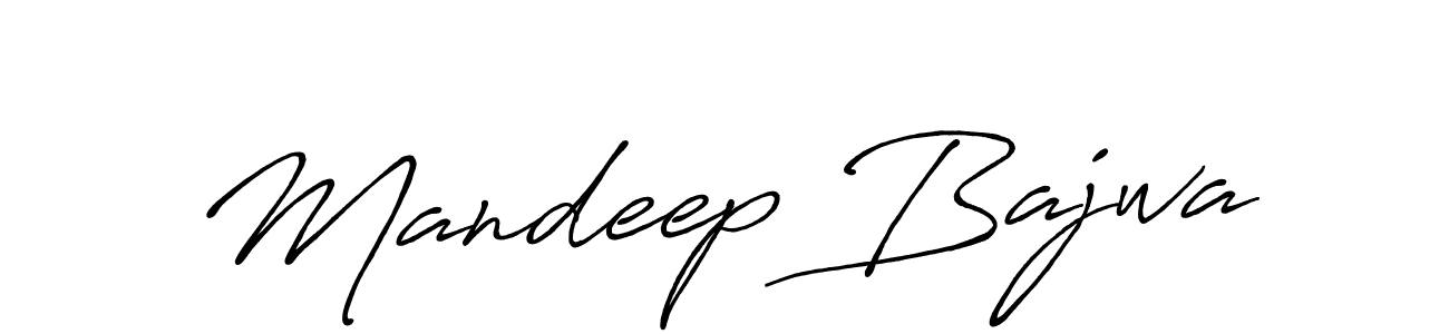 Mandeep Bajwa stylish signature style. Best Handwritten Sign (Antro_Vectra_Bolder) for my name. Handwritten Signature Collection Ideas for my name Mandeep Bajwa. Mandeep Bajwa signature style 7 images and pictures png