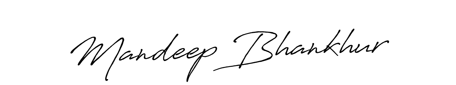 Create a beautiful signature design for name Mandeep Bhankhur. With this signature (Antro_Vectra_Bolder) fonts, you can make a handwritten signature for free. Mandeep Bhankhur signature style 7 images and pictures png