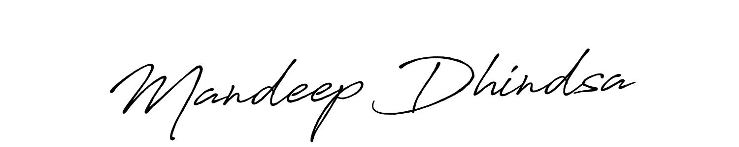 Make a beautiful signature design for name Mandeep Dhindsa. With this signature (Antro_Vectra_Bolder) style, you can create a handwritten signature for free. Mandeep Dhindsa signature style 7 images and pictures png