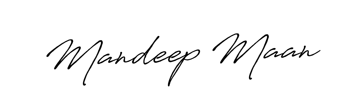 Make a beautiful signature design for name Mandeep Maan. With this signature (Antro_Vectra_Bolder) style, you can create a handwritten signature for free. Mandeep Maan signature style 7 images and pictures png