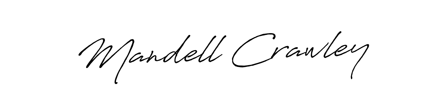 Design your own signature with our free online signature maker. With this signature software, you can create a handwritten (Antro_Vectra_Bolder) signature for name Mandell Crawley. Mandell Crawley signature style 7 images and pictures png