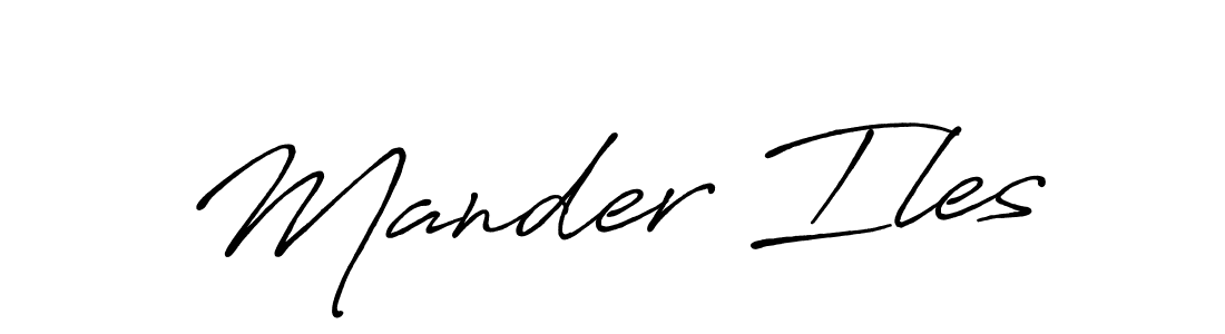 Also we have Mander Iles name is the best signature style. Create professional handwritten signature collection using Antro_Vectra_Bolder autograph style. Mander Iles signature style 7 images and pictures png