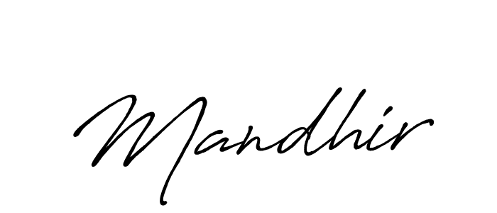 How to make Mandhir signature? Antro_Vectra_Bolder is a professional autograph style. Create handwritten signature for Mandhir name. Mandhir signature style 7 images and pictures png