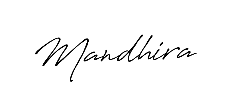 Mandhira stylish signature style. Best Handwritten Sign (Antro_Vectra_Bolder) for my name. Handwritten Signature Collection Ideas for my name Mandhira. Mandhira signature style 7 images and pictures png