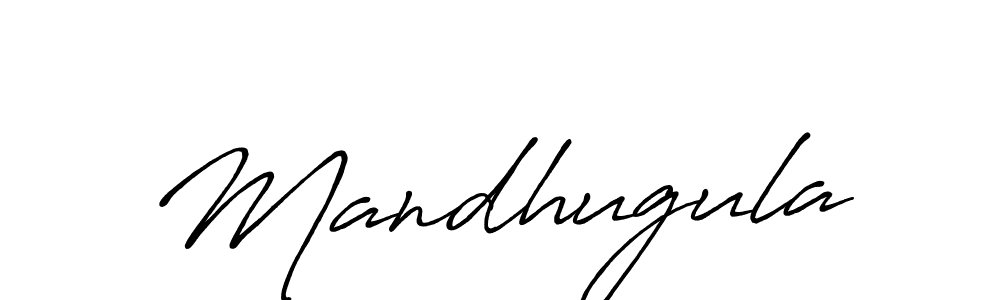 How to make Mandhugula signature? Antro_Vectra_Bolder is a professional autograph style. Create handwritten signature for Mandhugula name. Mandhugula signature style 7 images and pictures png