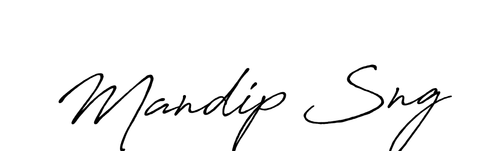 Create a beautiful signature design for name Mandip Sng. With this signature (Antro_Vectra_Bolder) fonts, you can make a handwritten signature for free. Mandip Sng signature style 7 images and pictures png