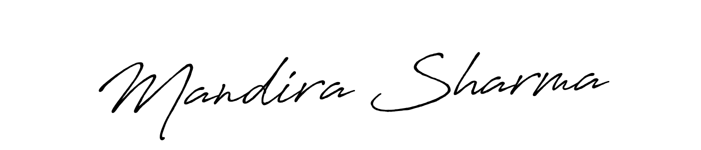 Mandira Sharma stylish signature style. Best Handwritten Sign (Antro_Vectra_Bolder) for my name. Handwritten Signature Collection Ideas for my name Mandira Sharma. Mandira Sharma signature style 7 images and pictures png