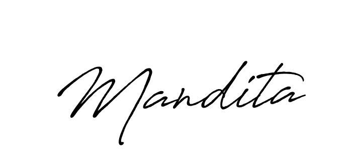 Also we have Mandita name is the best signature style. Create professional handwritten signature collection using Antro_Vectra_Bolder autograph style. Mandita signature style 7 images and pictures png