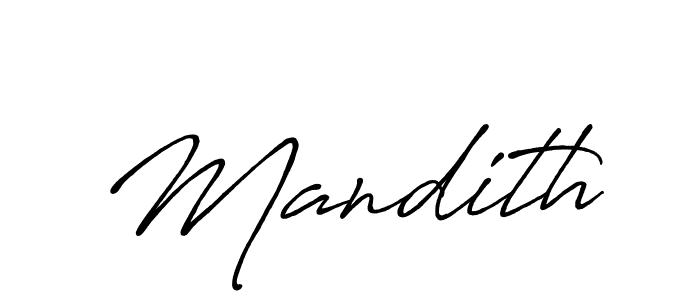 Create a beautiful signature design for name Mandith. With this signature (Antro_Vectra_Bolder) fonts, you can make a handwritten signature for free. Mandith signature style 7 images and pictures png