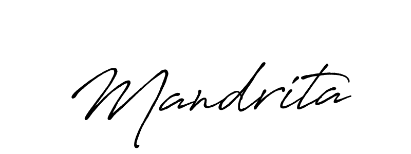 Use a signature maker to create a handwritten signature online. With this signature software, you can design (Antro_Vectra_Bolder) your own signature for name Mandrita. Mandrita signature style 7 images and pictures png