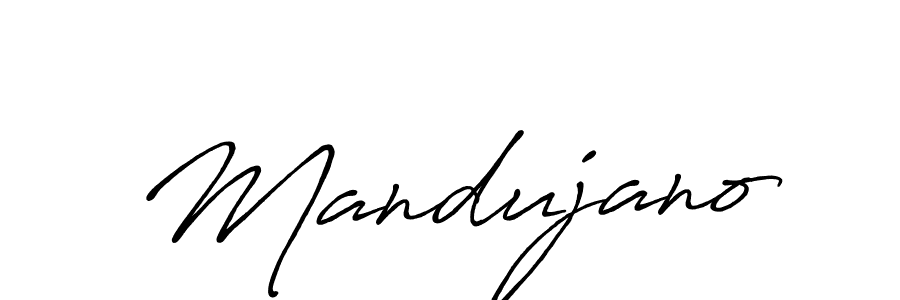 Design your own signature with our free online signature maker. With this signature software, you can create a handwritten (Antro_Vectra_Bolder) signature for name Mandujano. Mandujano signature style 7 images and pictures png