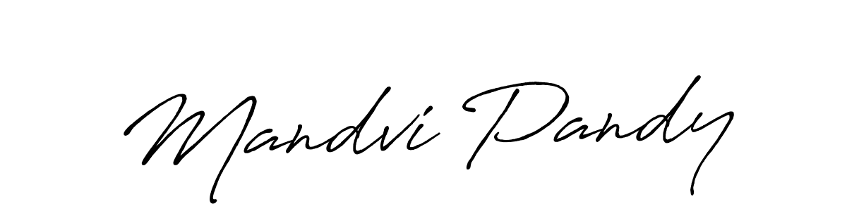 It looks lik you need a new signature style for name Mandvi Pandy. Design unique handwritten (Antro_Vectra_Bolder) signature with our free signature maker in just a few clicks. Mandvi Pandy signature style 7 images and pictures png