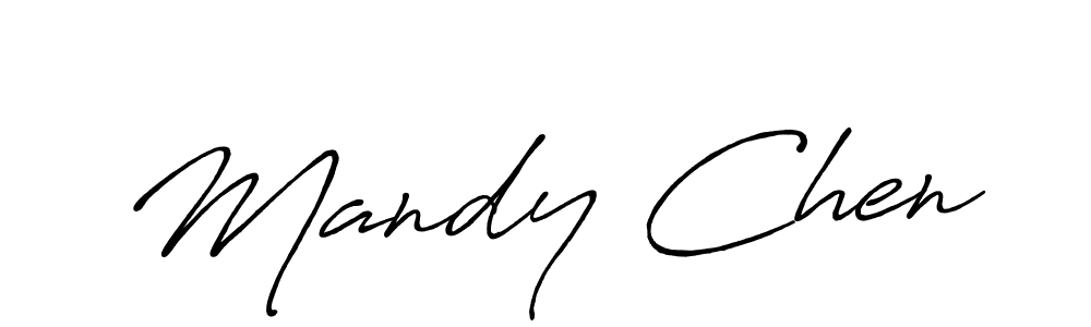 Create a beautiful signature design for name Mandy Chen. With this signature (Antro_Vectra_Bolder) fonts, you can make a handwritten signature for free. Mandy Chen signature style 7 images and pictures png