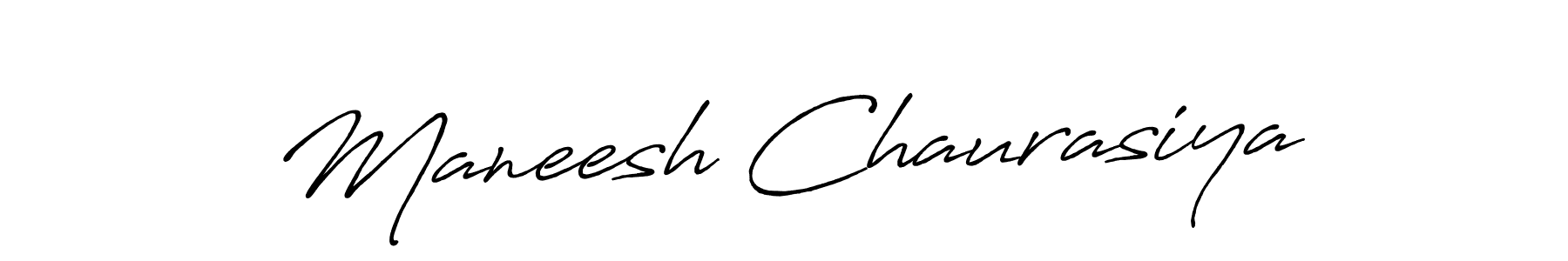 Design your own signature with our free online signature maker. With this signature software, you can create a handwritten (Antro_Vectra_Bolder) signature for name Maneesh Chaurasiya. Maneesh Chaurasiya signature style 7 images and pictures png