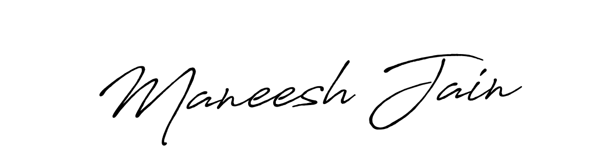 Maneesh Jain stylish signature style. Best Handwritten Sign (Antro_Vectra_Bolder) for my name. Handwritten Signature Collection Ideas for my name Maneesh Jain. Maneesh Jain signature style 7 images and pictures png