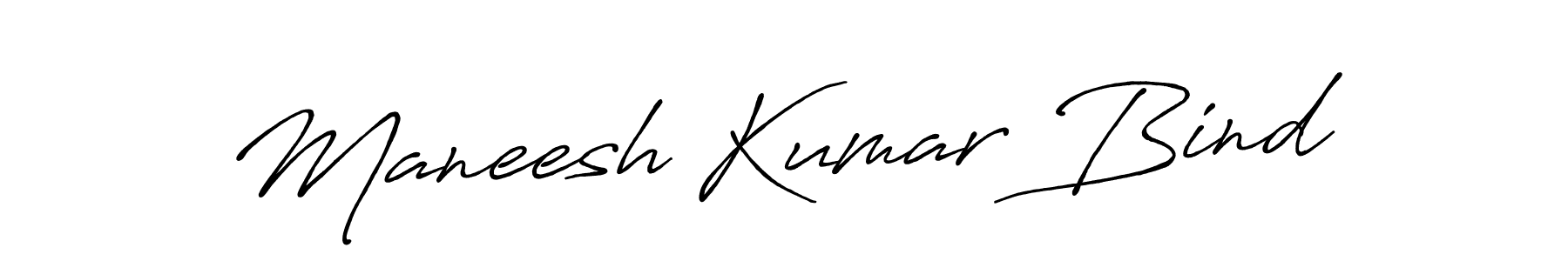 How to make Maneesh Kumar Bind name signature. Use Antro_Vectra_Bolder style for creating short signs online. This is the latest handwritten sign. Maneesh Kumar Bind signature style 7 images and pictures png