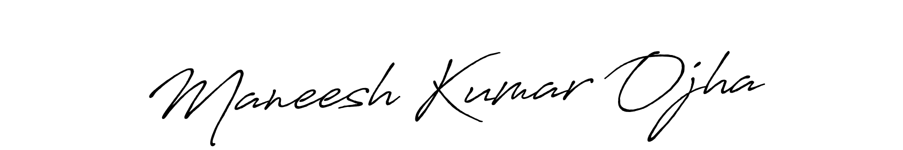 Make a beautiful signature design for name Maneesh Kumar Ojha. With this signature (Antro_Vectra_Bolder) style, you can create a handwritten signature for free. Maneesh Kumar Ojha signature style 7 images and pictures png