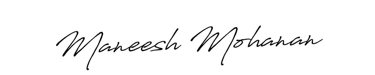 How to make Maneesh Mohanan signature? Antro_Vectra_Bolder is a professional autograph style. Create handwritten signature for Maneesh Mohanan name. Maneesh Mohanan signature style 7 images and pictures png