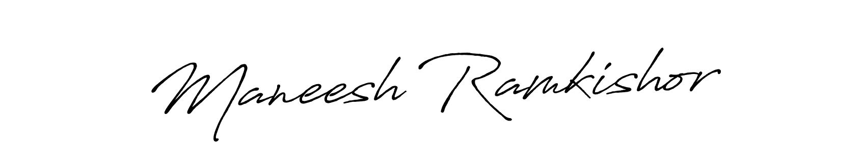 Also You can easily find your signature by using the search form. We will create Maneesh Ramkishor name handwritten signature images for you free of cost using Antro_Vectra_Bolder sign style. Maneesh Ramkishor signature style 7 images and pictures png