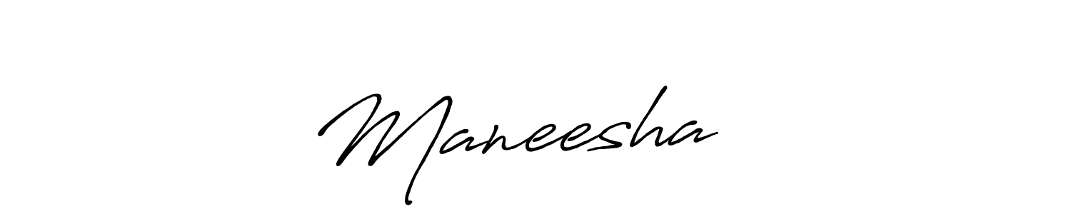 Maneesha ❤️ stylish signature style. Best Handwritten Sign (Antro_Vectra_Bolder) for my name. Handwritten Signature Collection Ideas for my name Maneesha ❤️. Maneesha ❤️ signature style 7 images and pictures png