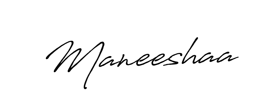 How to make Maneeshaa name signature. Use Antro_Vectra_Bolder style for creating short signs online. This is the latest handwritten sign. Maneeshaa signature style 7 images and pictures png