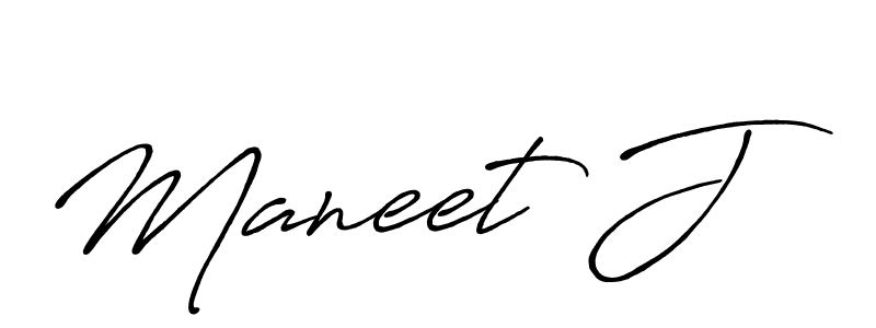 Make a beautiful signature design for name Maneet J. Use this online signature maker to create a handwritten signature for free. Maneet J signature style 7 images and pictures png