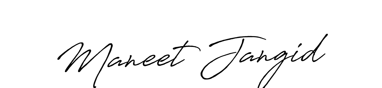 Maneet Jangid stylish signature style. Best Handwritten Sign (Antro_Vectra_Bolder) for my name. Handwritten Signature Collection Ideas for my name Maneet Jangid. Maneet Jangid signature style 7 images and pictures png