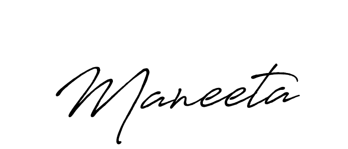 Make a beautiful signature design for name Maneeta. With this signature (Antro_Vectra_Bolder) style, you can create a handwritten signature for free. Maneeta signature style 7 images and pictures png
