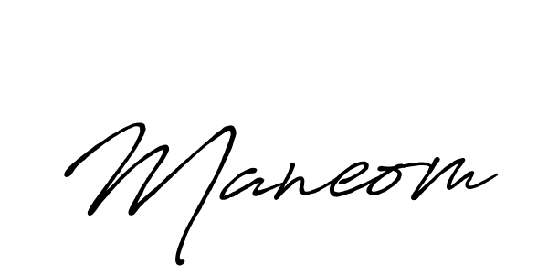 Create a beautiful signature design for name Maneom. With this signature (Antro_Vectra_Bolder) fonts, you can make a handwritten signature for free. Maneom signature style 7 images and pictures png