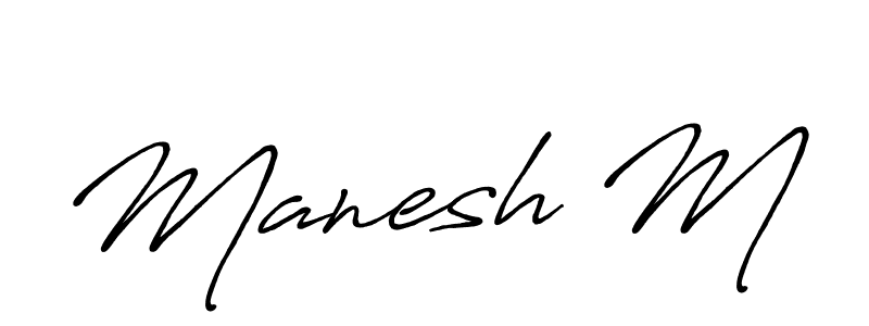 Make a beautiful signature design for name Manesh M. Use this online signature maker to create a handwritten signature for free. Manesh M signature style 7 images and pictures png