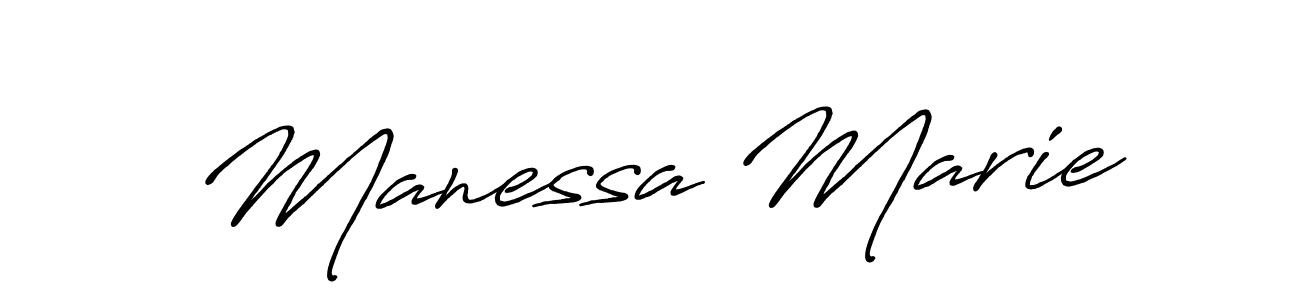 Antro_Vectra_Bolder is a professional signature style that is perfect for those who want to add a touch of class to their signature. It is also a great choice for those who want to make their signature more unique. Get Manessa Marie name to fancy signature for free. Manessa Marie signature style 7 images and pictures png
