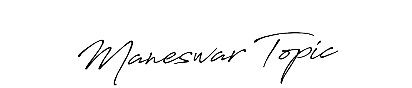 Similarly Antro_Vectra_Bolder is the best handwritten signature design. Signature creator online .You can use it as an online autograph creator for name Maneswar Topic. Maneswar Topic signature style 7 images and pictures png