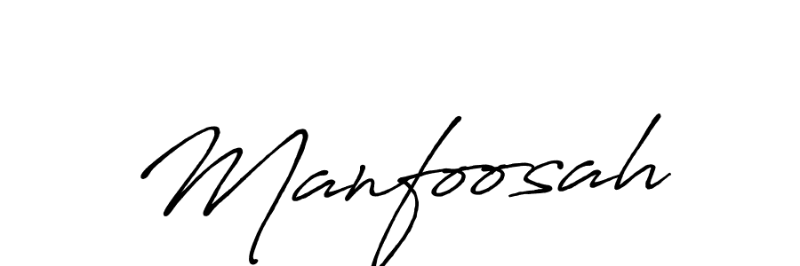 Manfoosah stylish signature style. Best Handwritten Sign (Antro_Vectra_Bolder) for my name. Handwritten Signature Collection Ideas for my name Manfoosah. Manfoosah signature style 7 images and pictures png