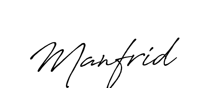 Make a beautiful signature design for name Manfrid. With this signature (Antro_Vectra_Bolder) style, you can create a handwritten signature for free. Manfrid signature style 7 images and pictures png