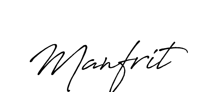 Manfrit stylish signature style. Best Handwritten Sign (Antro_Vectra_Bolder) for my name. Handwritten Signature Collection Ideas for my name Manfrit. Manfrit signature style 7 images and pictures png
