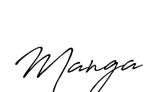 Make a beautiful signature design for name Manga. With this signature (Antro_Vectra_Bolder) style, you can create a handwritten signature for free. Manga signature style 7 images and pictures png