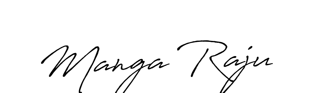 Create a beautiful signature design for name Manga Raju. With this signature (Antro_Vectra_Bolder) fonts, you can make a handwritten signature for free. Manga Raju signature style 7 images and pictures png