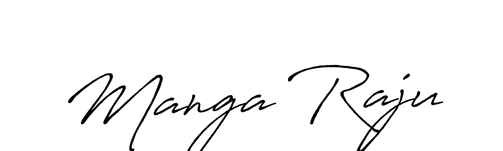 Create a beautiful signature design for name Manga Raju. With this signature (Antro_Vectra_Bolder) fonts, you can make a handwritten signature for free. Manga Raju signature style 7 images and pictures png