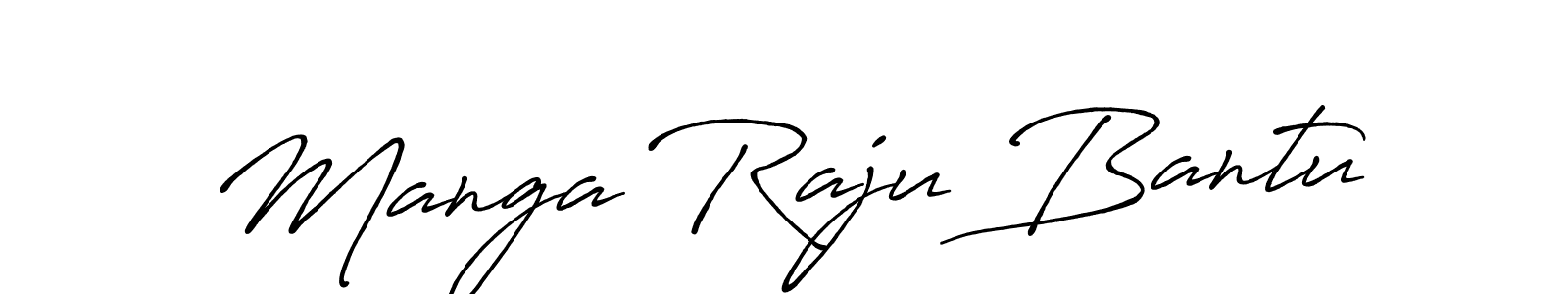 Also we have Manga Raju Bantu name is the best signature style. Create professional handwritten signature collection using Antro_Vectra_Bolder autograph style. Manga Raju Bantu signature style 7 images and pictures png