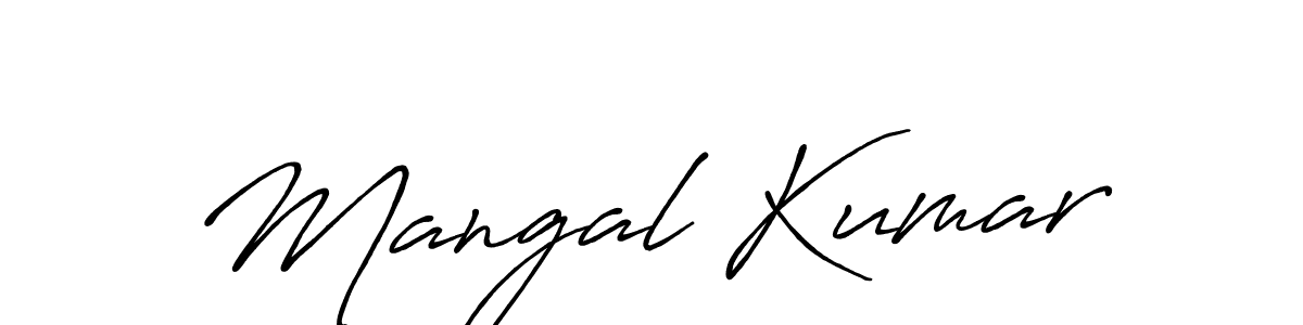 How to make Mangal Kumar signature? Antro_Vectra_Bolder is a professional autograph style. Create handwritten signature for Mangal Kumar name. Mangal Kumar signature style 7 images and pictures png