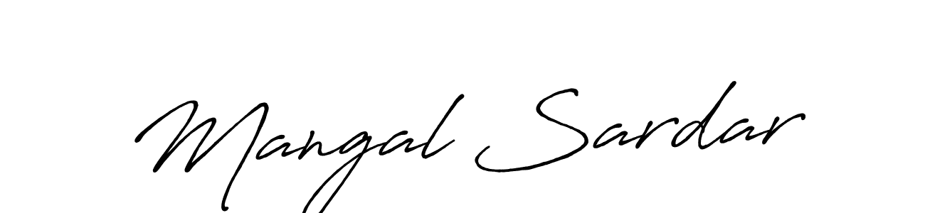 Create a beautiful signature design for name Mangal Sardar. With this signature (Antro_Vectra_Bolder) fonts, you can make a handwritten signature for free. Mangal Sardar signature style 7 images and pictures png