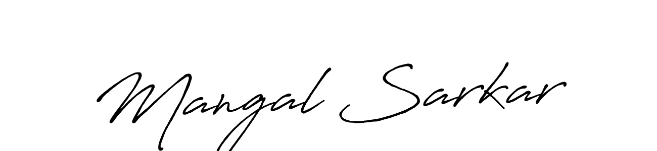 Make a beautiful signature design for name Mangal Sarkar. With this signature (Antro_Vectra_Bolder) style, you can create a handwritten signature for free. Mangal Sarkar signature style 7 images and pictures png