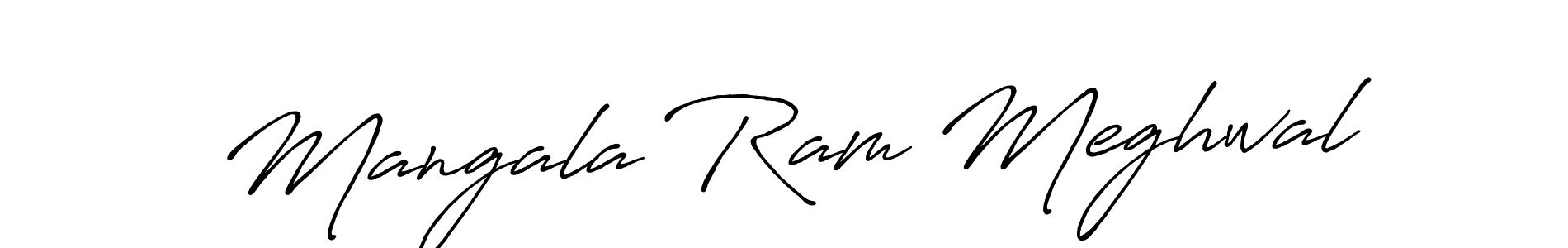 The best way (Antro_Vectra_Bolder) to make a short signature is to pick only two or three words in your name. The name Mangala Ram Meghwal include a total of six letters. For converting this name. Mangala Ram Meghwal signature style 7 images and pictures png